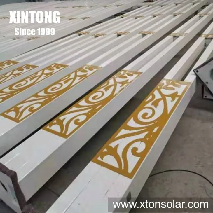 6 মি মডার্ন হোম এলইডি স্ট্রিট ল্যাম্প পোস্ট মেরু সজ্জিত